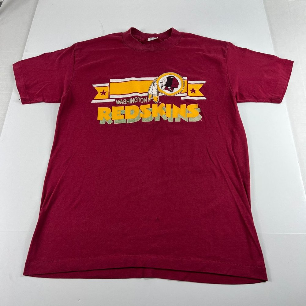 VTG 90s Trench Washington Redskins Shirt Fits Small Red Single Stitch Tag Large